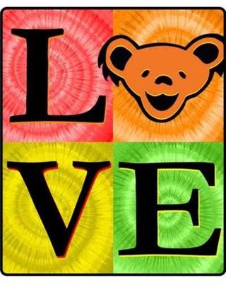 GRATEFUL  DEAD DANCING BEARS LOVE THROW