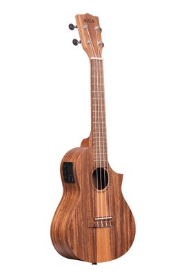 KALA TEAK TRI TOP CONCERT UKULELE W CUTAWAY &amp; EQ