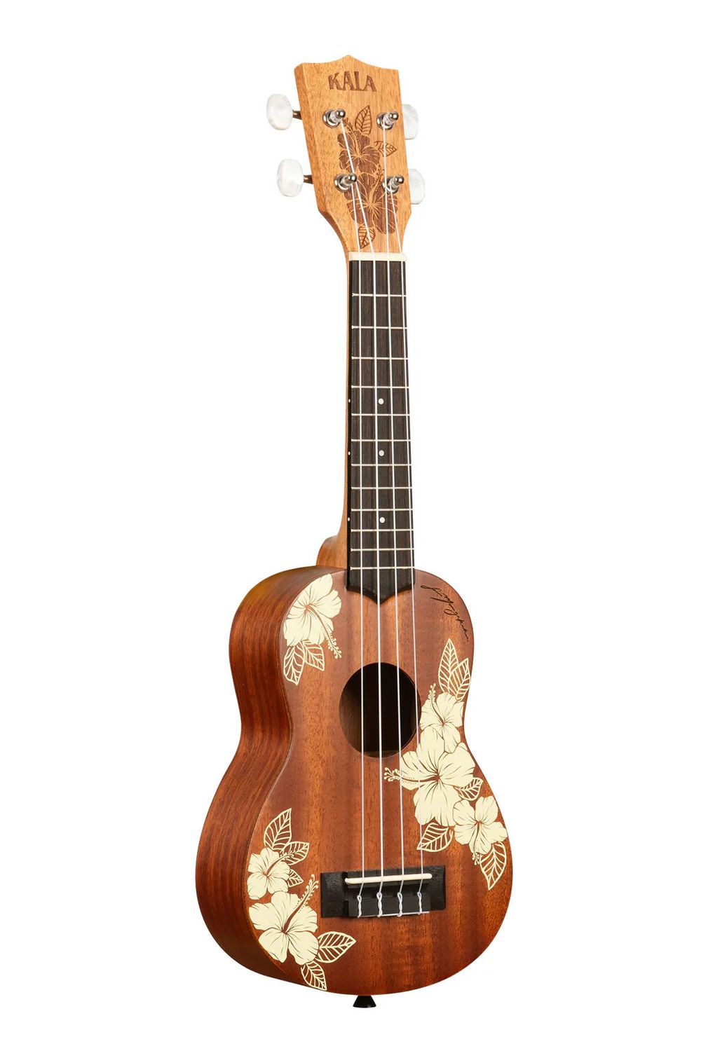 KALA HIBISCUS MAHOGANY SOPRANO UKULELE