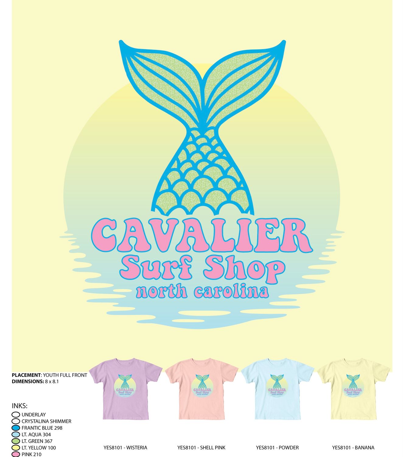 YEST 26 CSS MERMAID TALE YOUTH TEE 