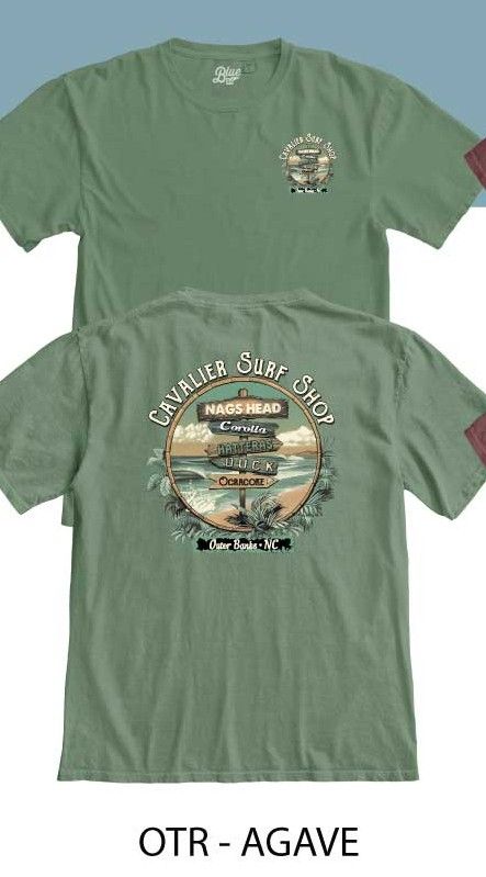 LS 26 CSS INJUNCTION BEACH SIGNS DYED TEE , Color: AGAVE, Size: SMALL