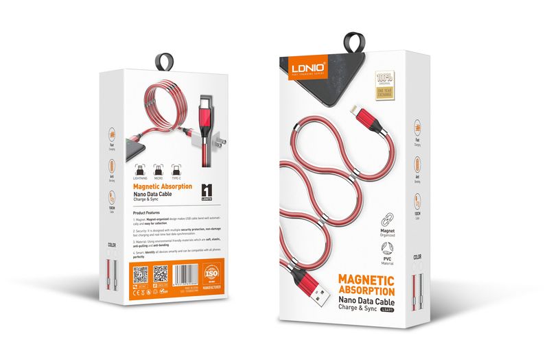 LDNIO Magnetic Coil Charge &amp; Sync Cable