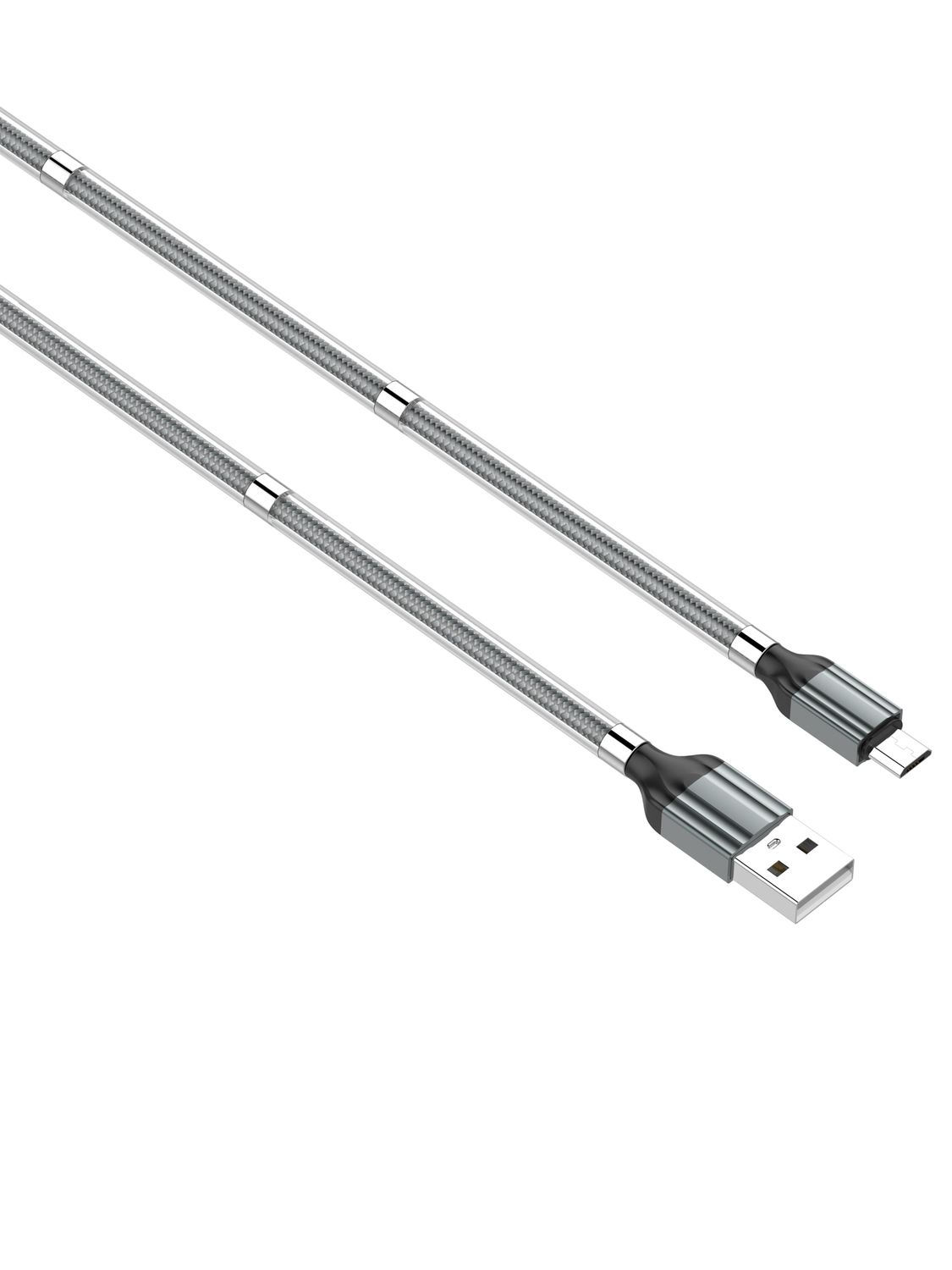 LDNIO Magnetic Coil Charge &amp; Sync Cable, Type: microUSB, Length: 1m, Color: Grey