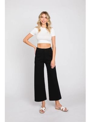 Ponte Crop Wide Leg