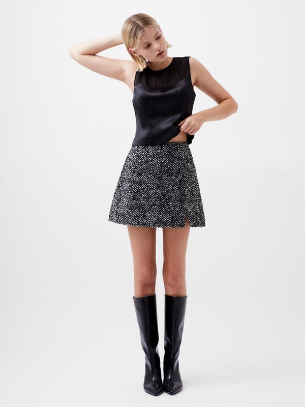 Chantelle Herringbone Mini Skirt