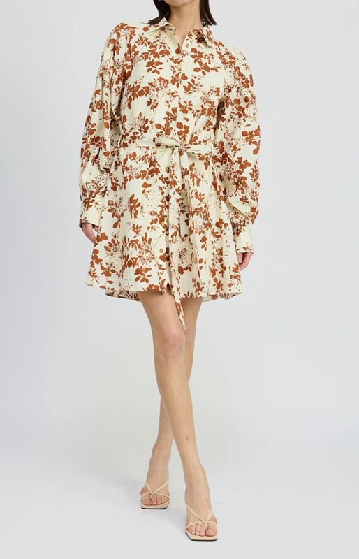 Emile Mini Dress Khaki