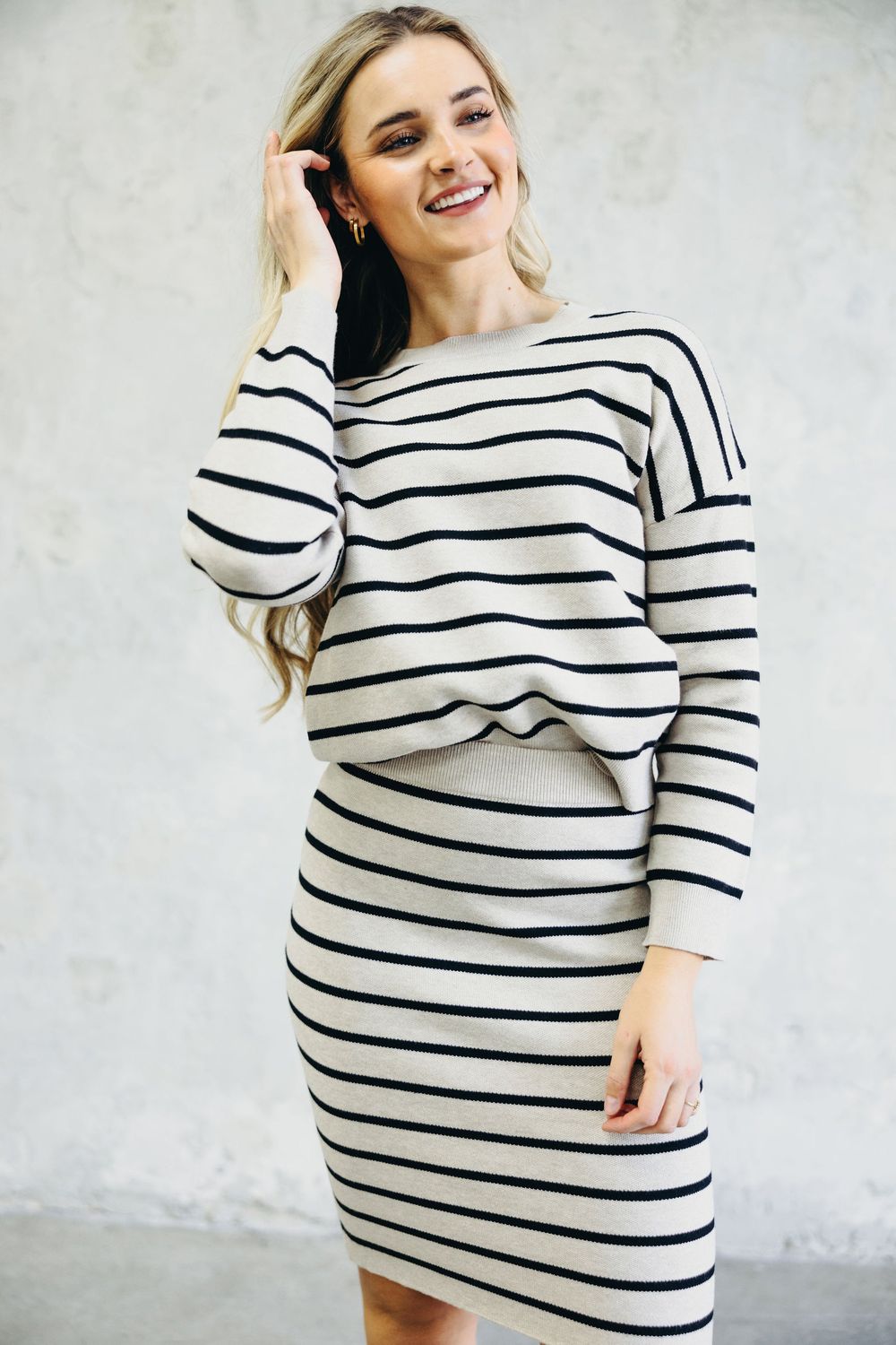 Striped Knit Sweater