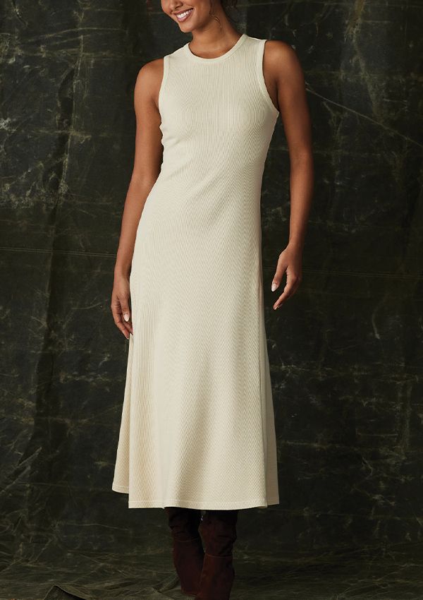 Vintage Thermal Midi Dress