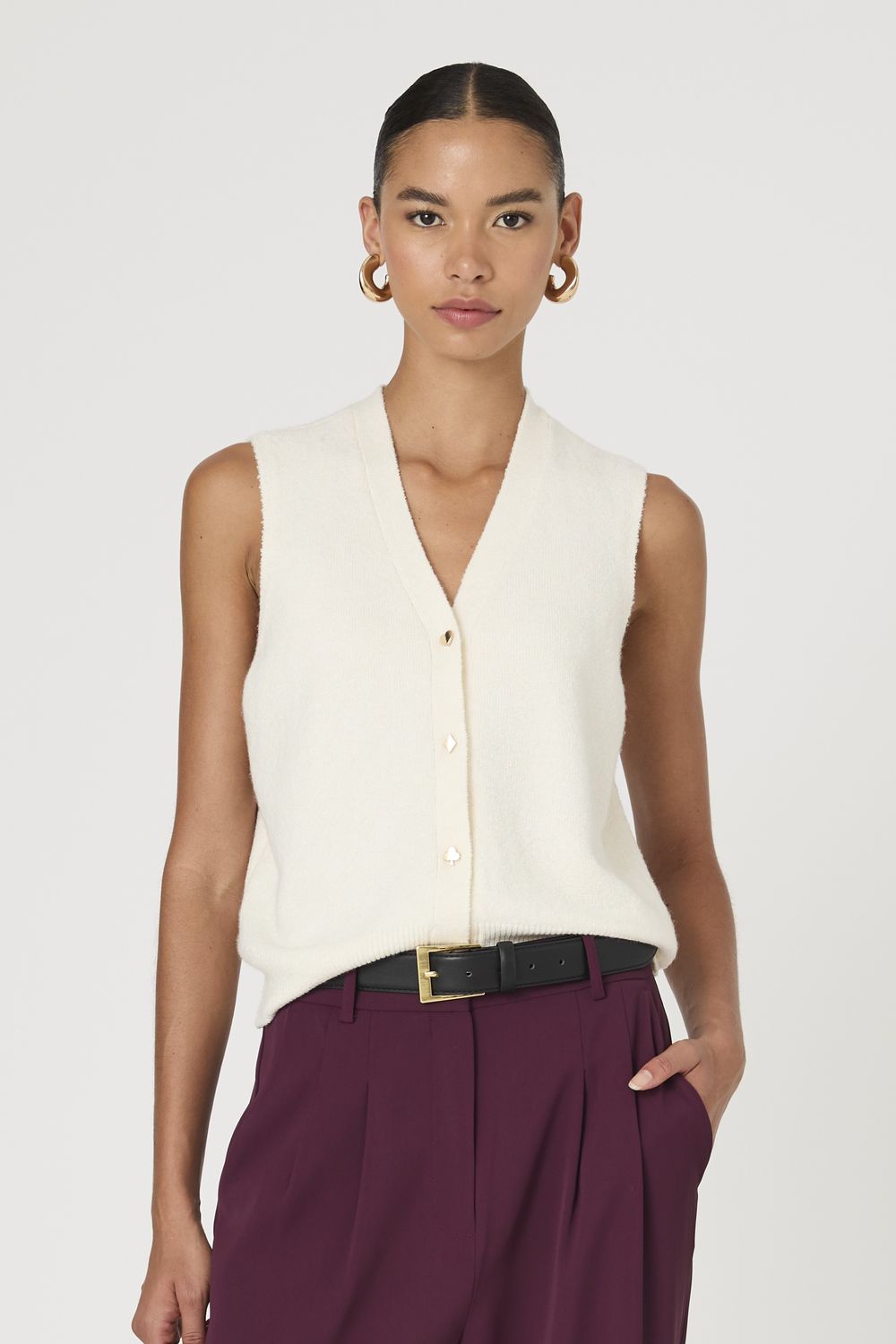 Vhari Button Down Vest