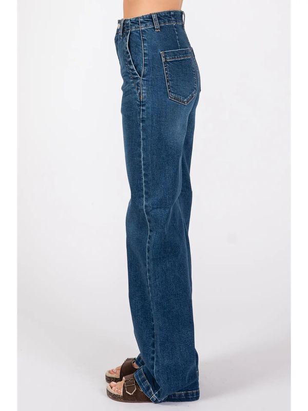 Gia High Rise Wide Leg Trouser Jean