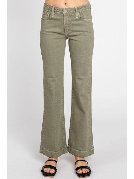 Sicily Wide Hem Color Crop Flare