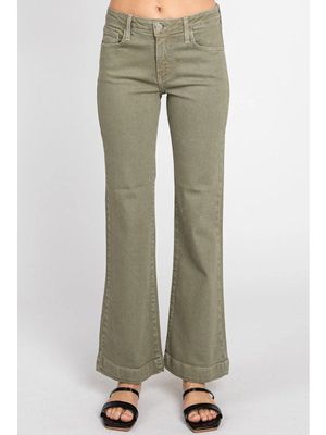 Sicily Wide Hem Color Crop Flare
