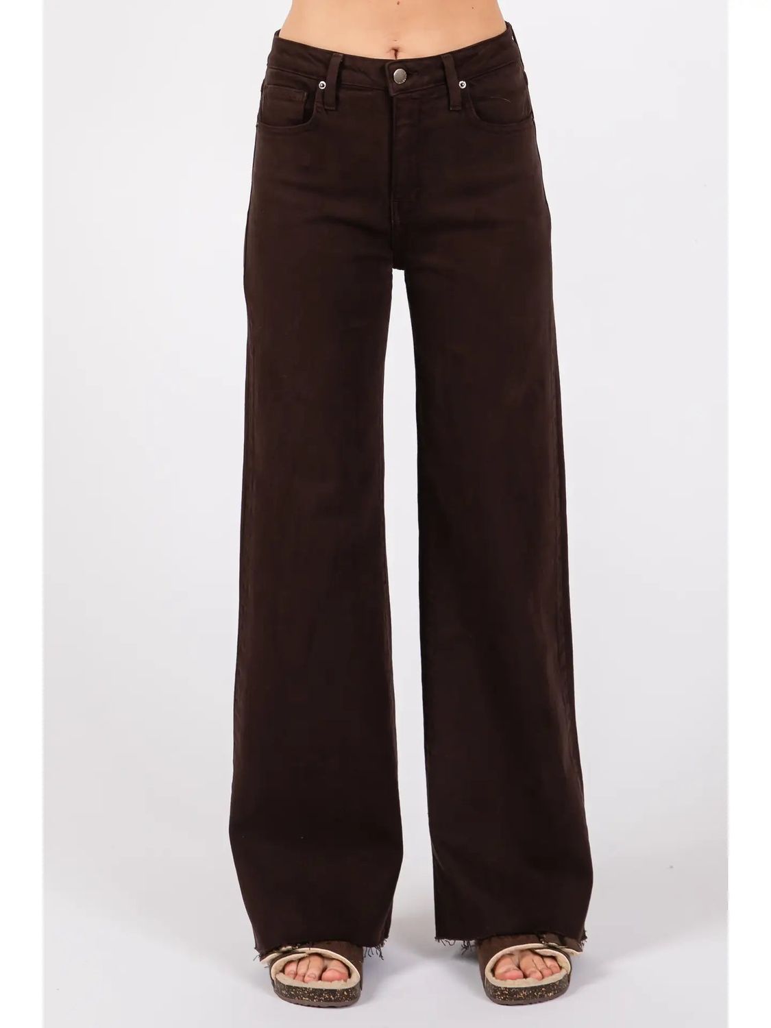 Paola A-Line Scissor Hem Wide Leg Jean