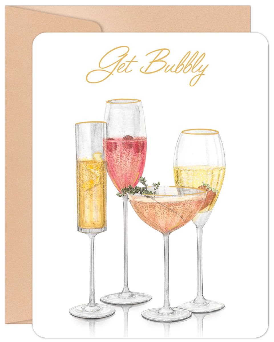 Get Bubbly  Birthday Greeting Card