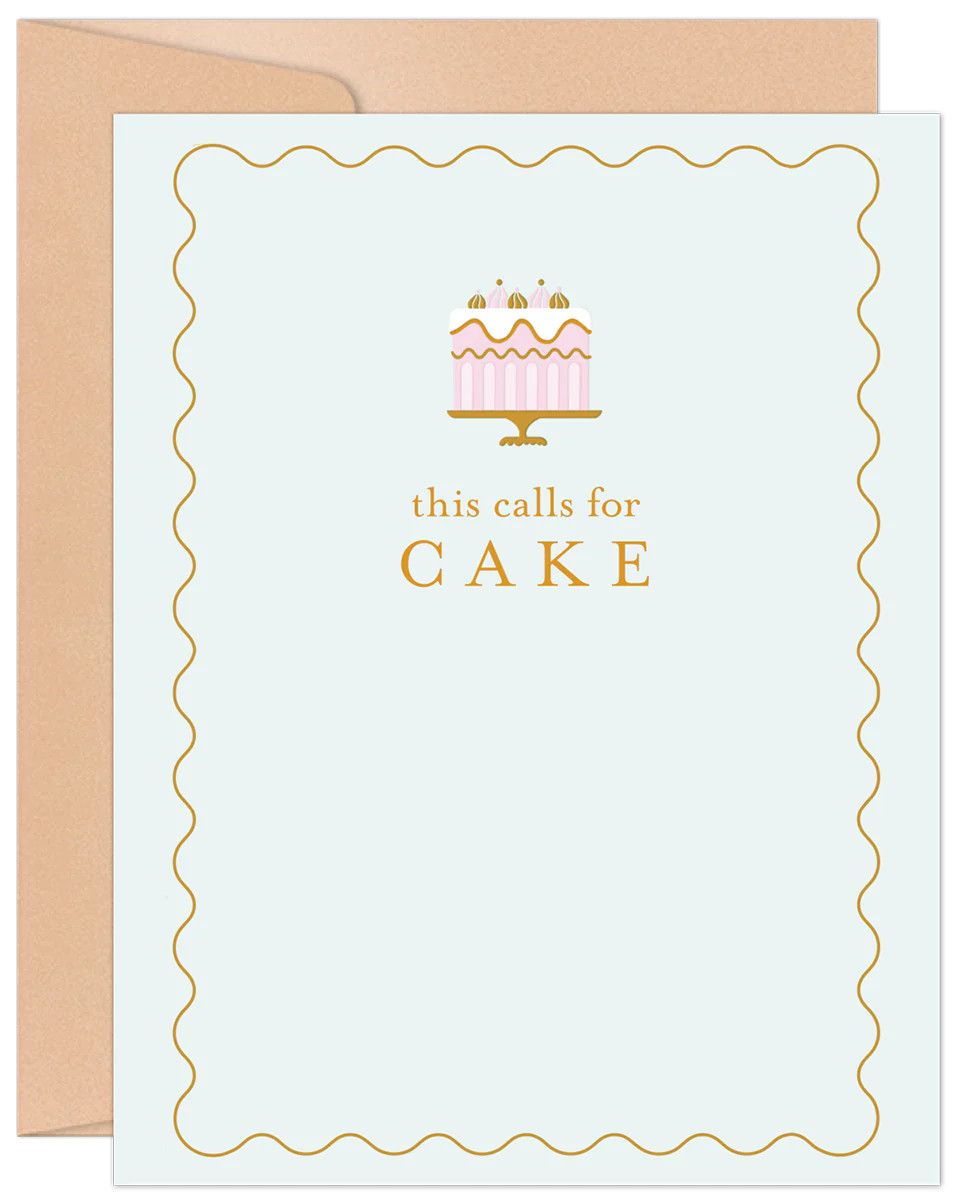 Pink Cake Birthday Greeting Card