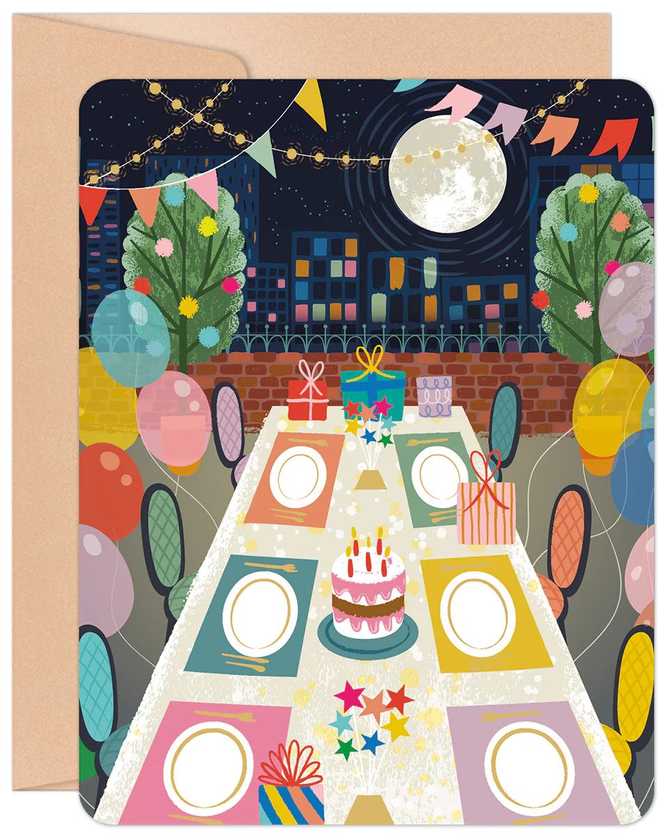 Rooftop Party Birthday Greeting Card