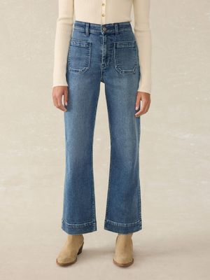 Stretch Terry Patch Pocket Ankle  Pant