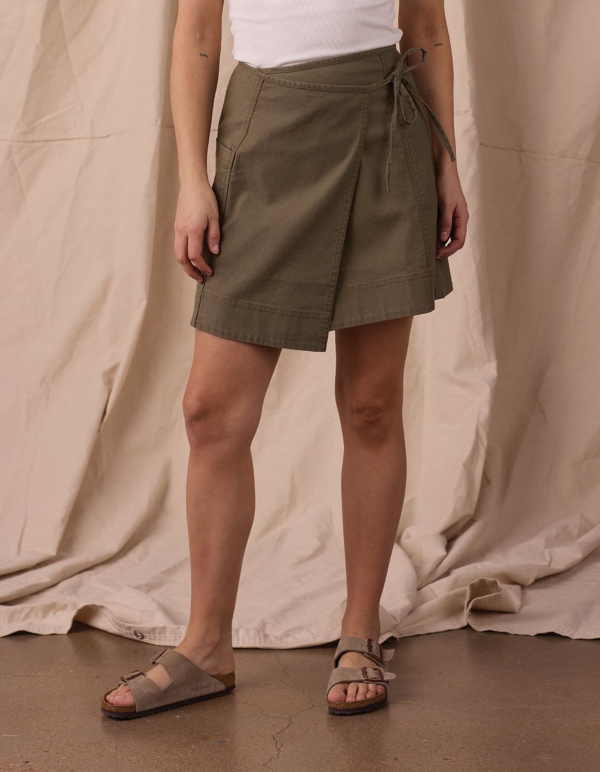 Scout Canvas Mini Wrap Skirt