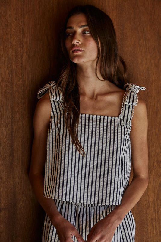 Lapis Stripe Top