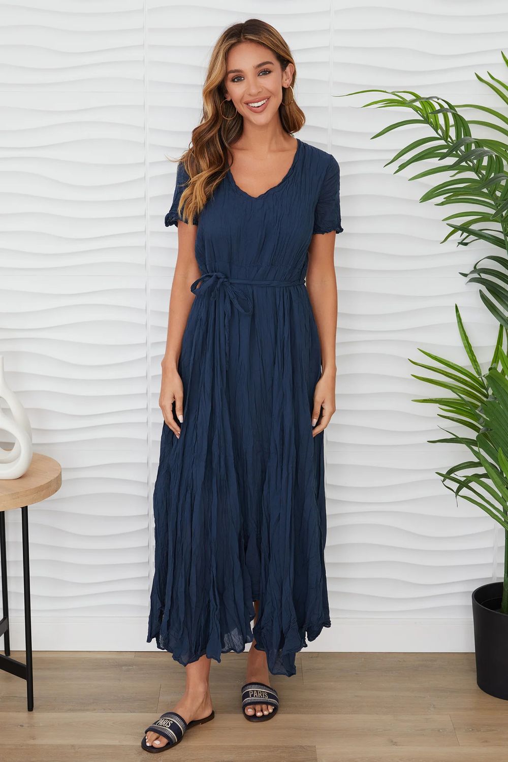 Crinkle Maxi Dress