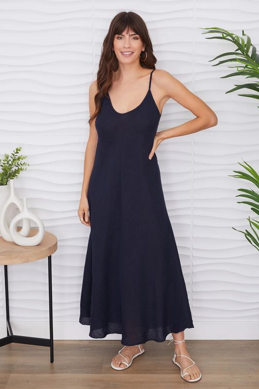 Italian Line Maxi Slip Dress