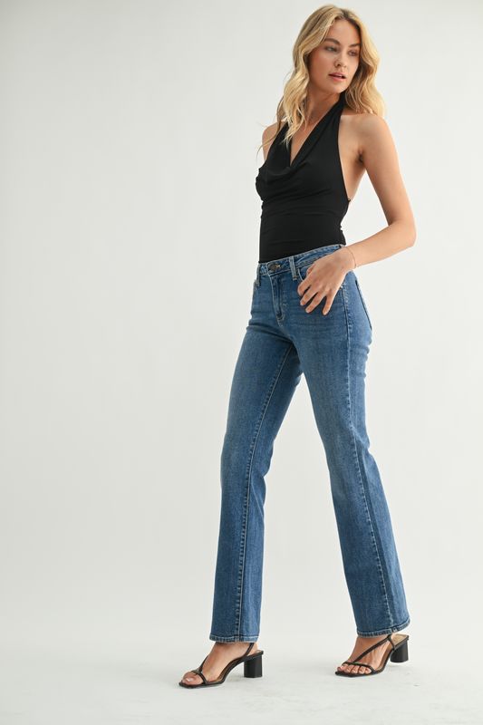 Low Rise Vintage Slim Bootcut Jeans