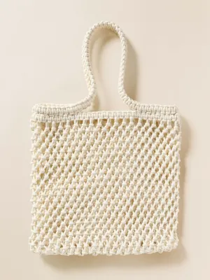 Sunwashed Macrame Tote