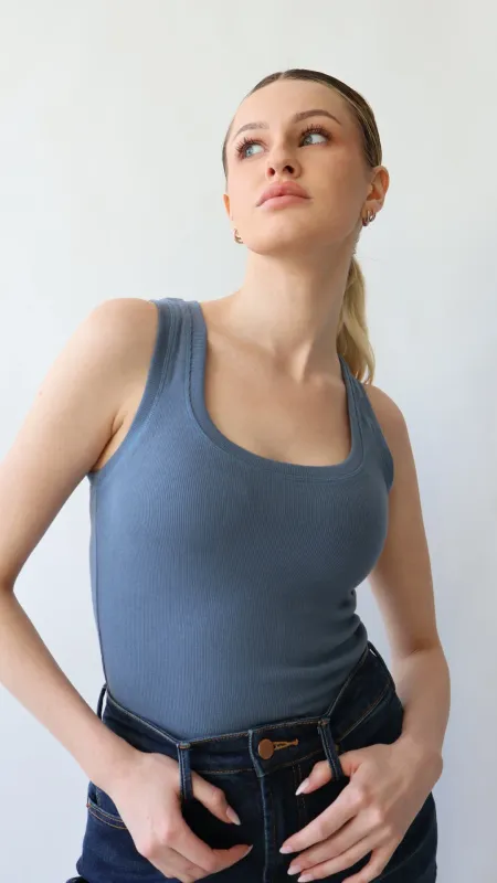 Essential Cotton Ribbed Tank
