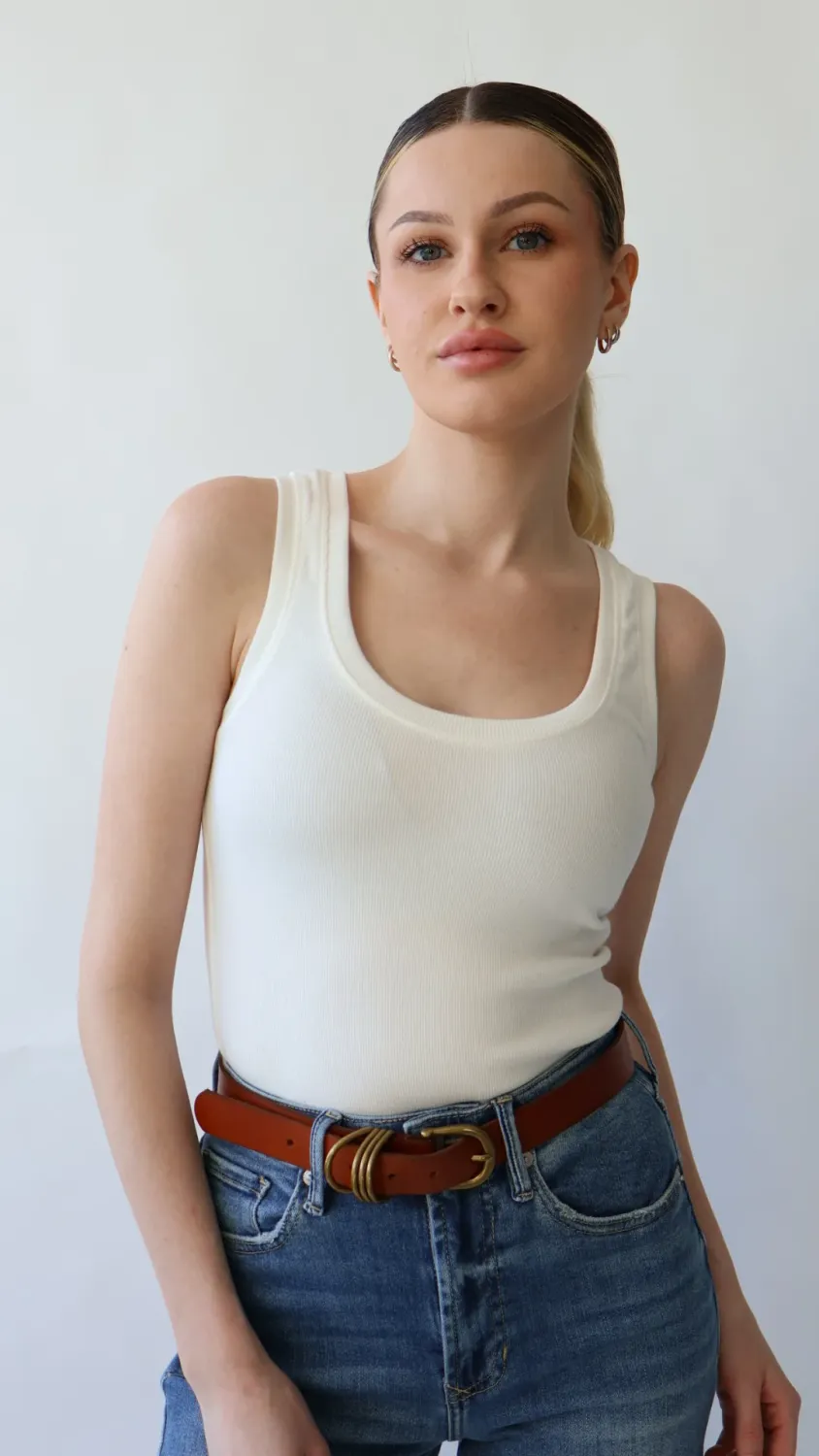 Essential Cotton Ribbed Tank