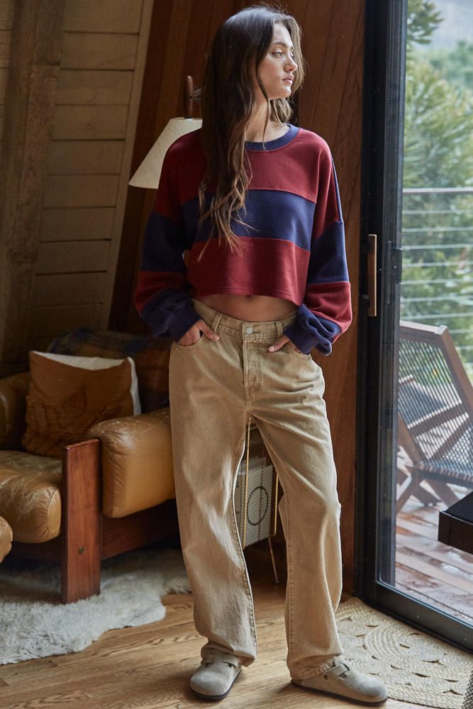 Sidelines Crop Pullover