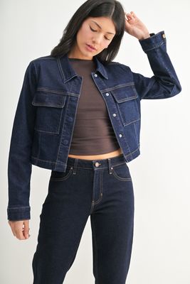 Snap Button Denim Jacket