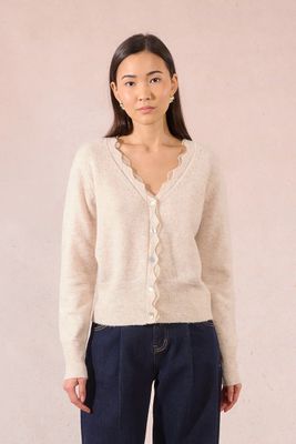 Lace Trim Knitted Cardigan