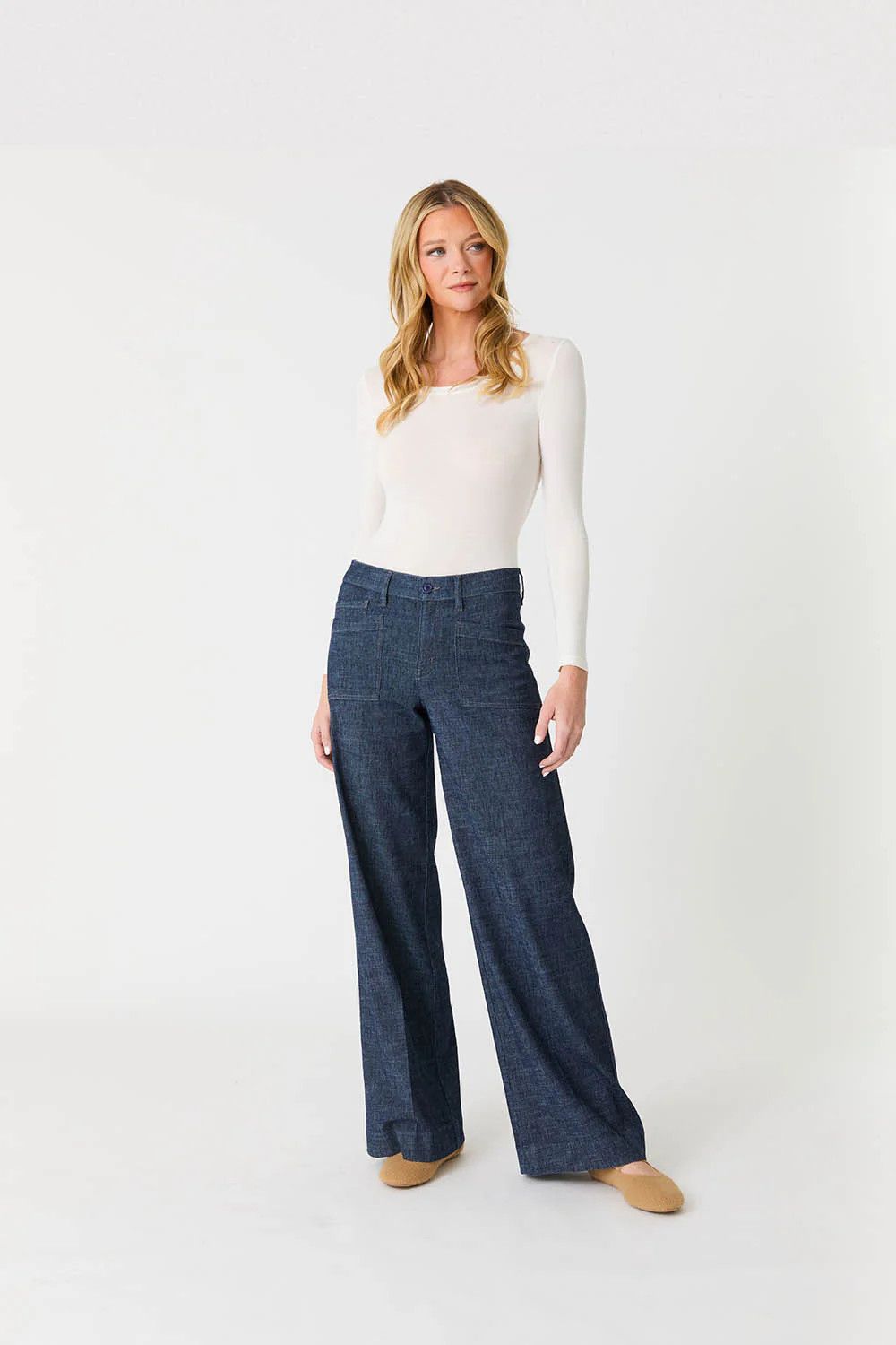 Maeve Denim Trouser Pant