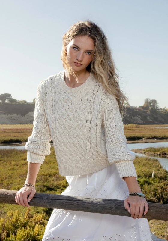 Charlotte Cable Crew Sweater