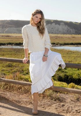 Charlotte Cable Crew Sweater