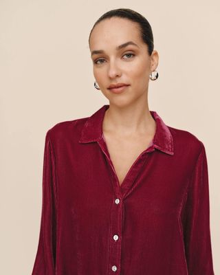Long Sleeve Clean Silk Shirt