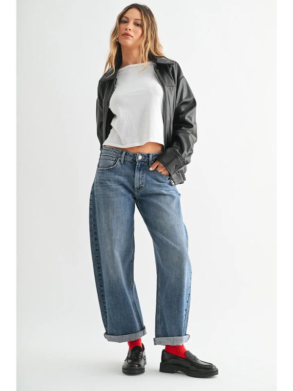 Slim Barrel Cuff Jeans