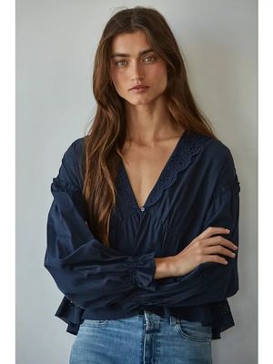 Eyelet Cotton Blouse