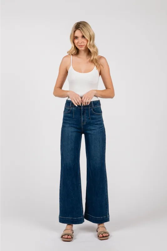 A-Line Darted Jeans