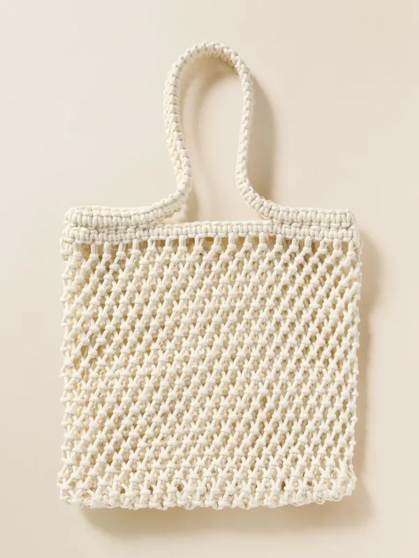 Sunwashed Macrame Tote