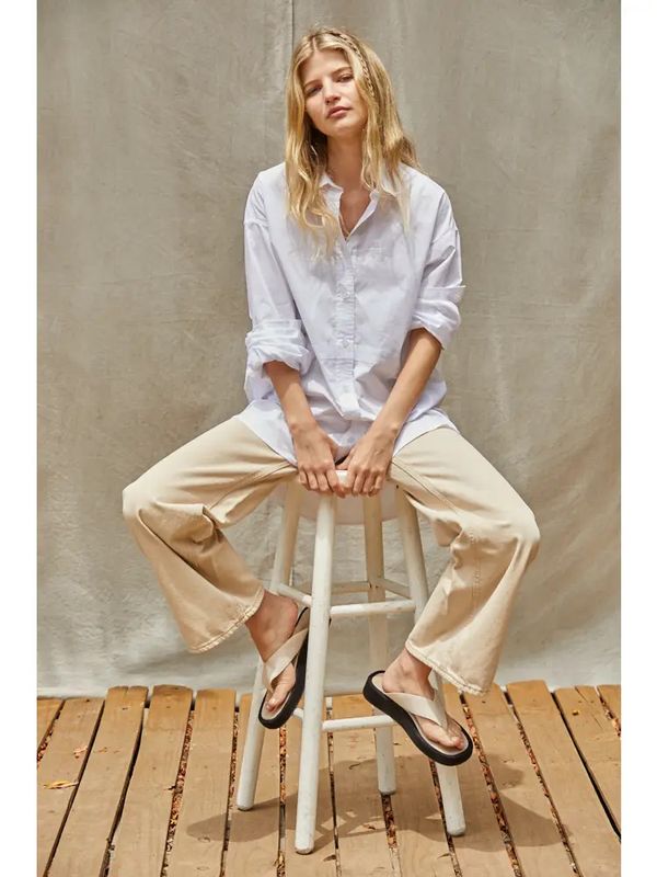 Woven Cotton Button Down