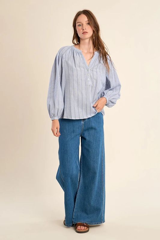 Stripe Woven Blouse