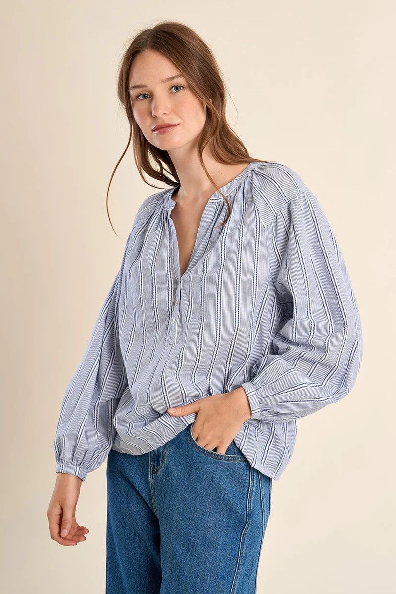 Stripe Woven Blouse