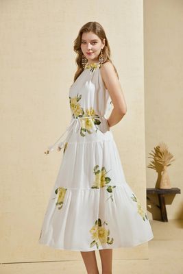 Rosalee High Neck Dress