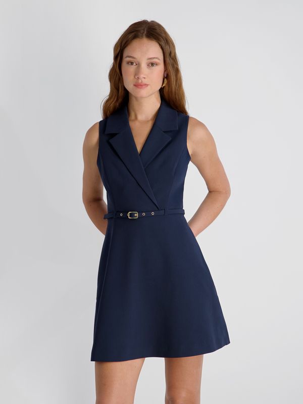Azra Twill Belted Mini Dress