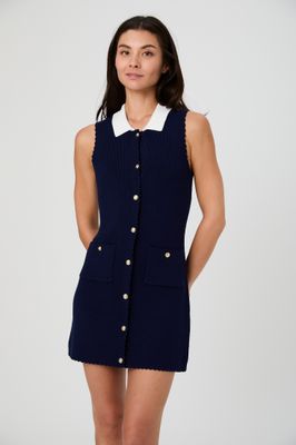Bennet Rib Knit Contrast Dress