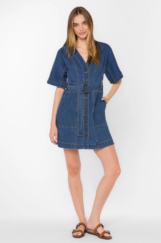 Kauluna Denim Mini Dress