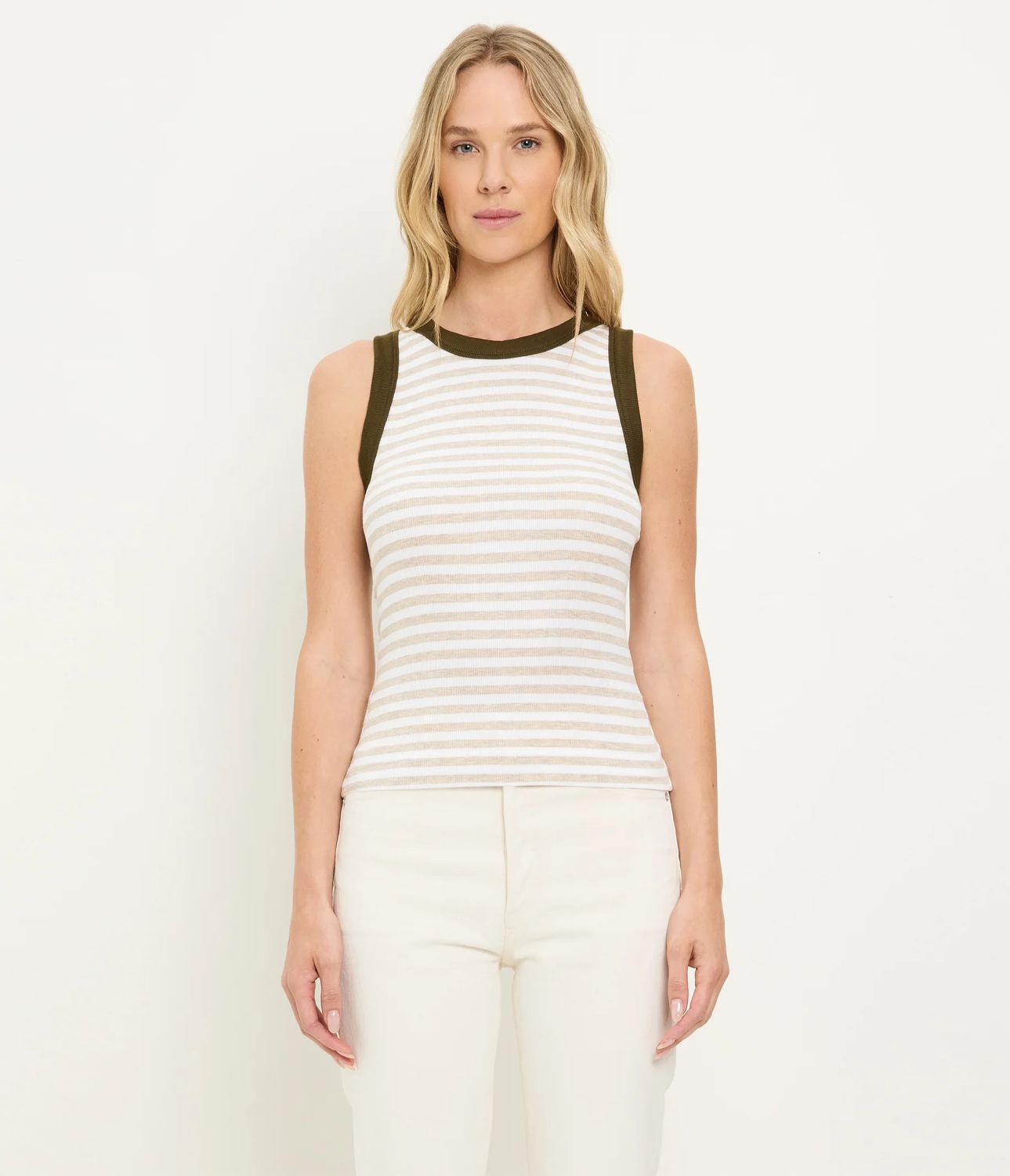Gina Striped Ribbed Tank