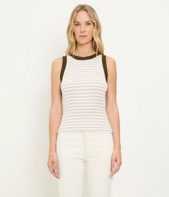Gina Striped Ribbed Tank