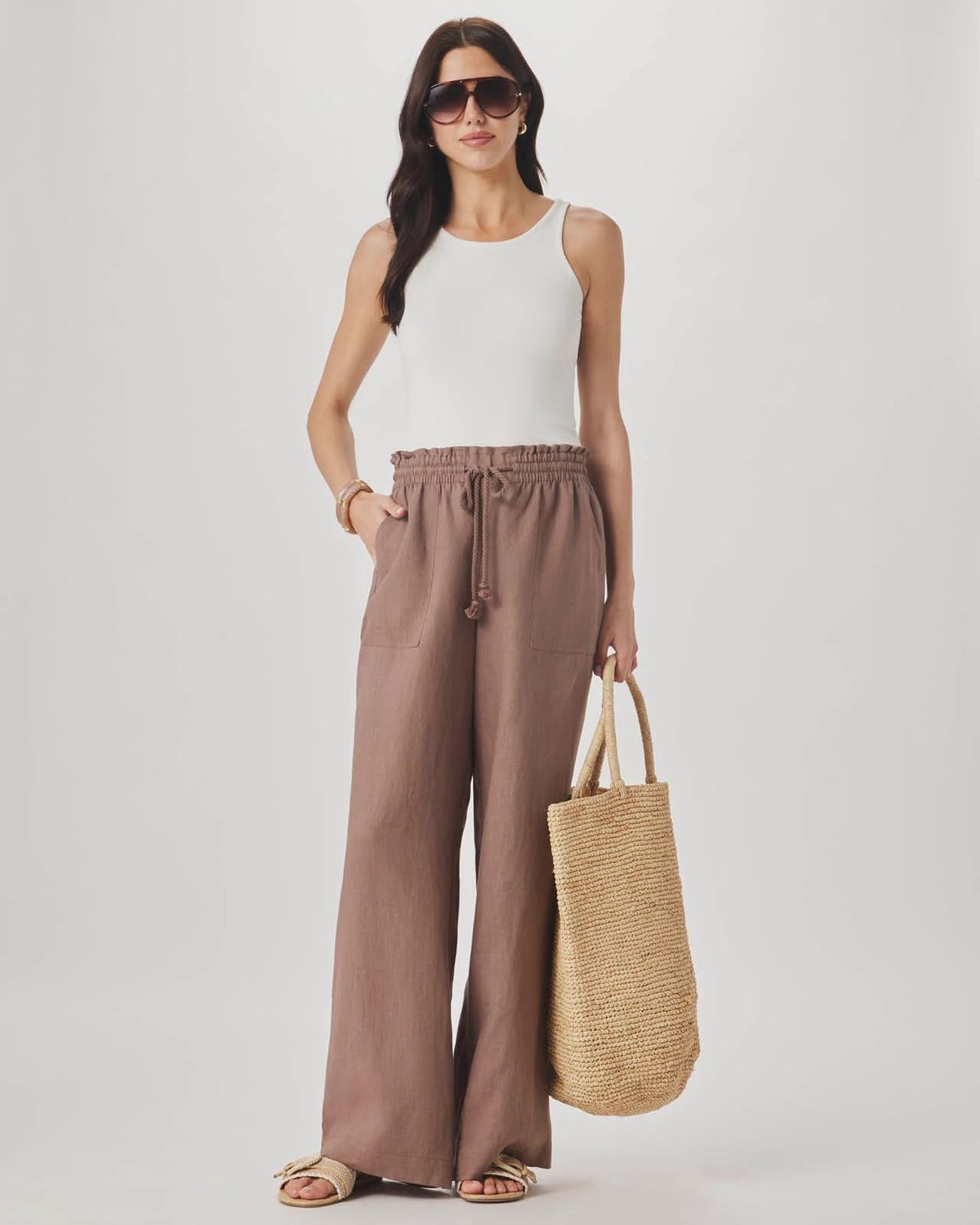 Stella Linen Paperbag Pant